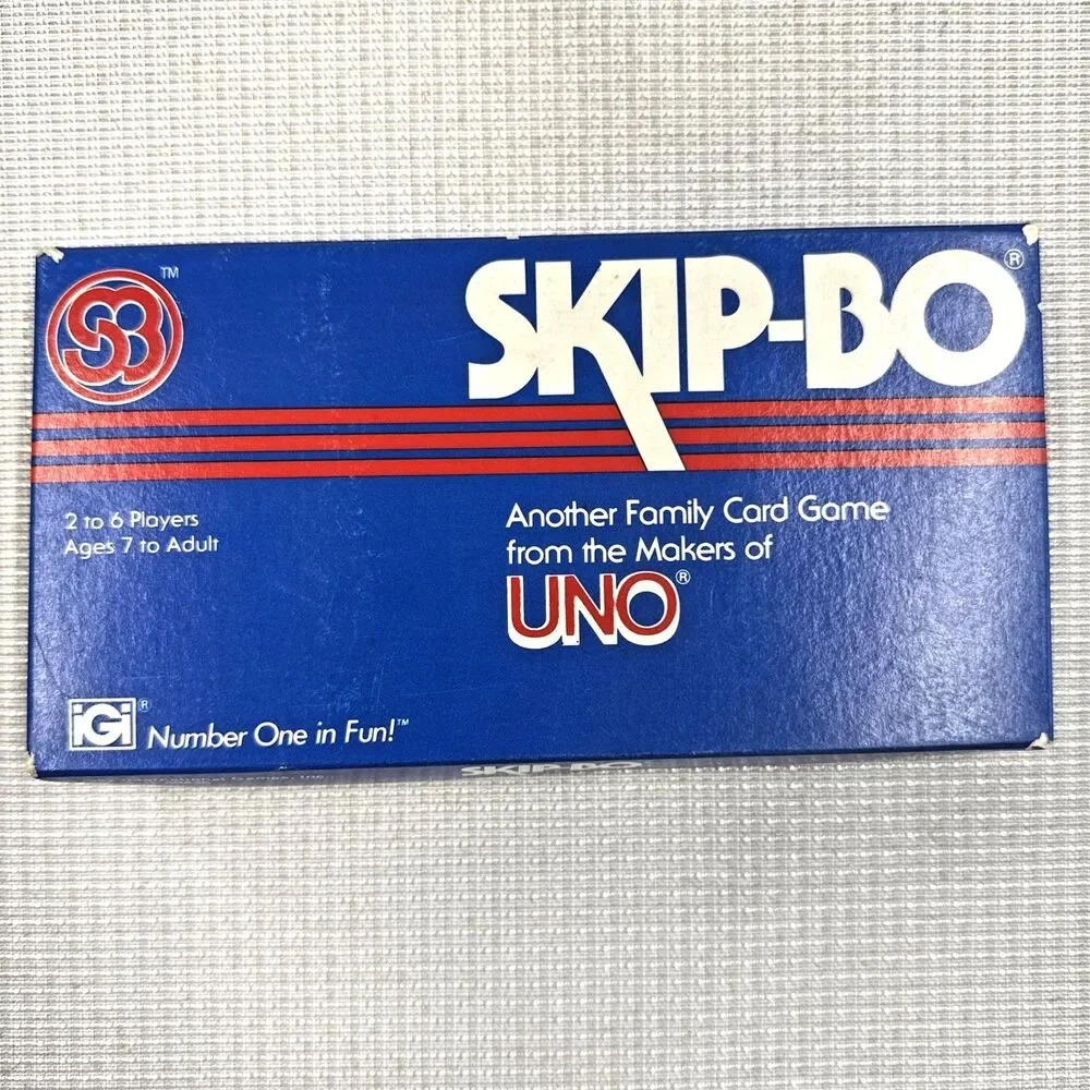 Vintage 1982 Skip-bo Card by the makers of Uno